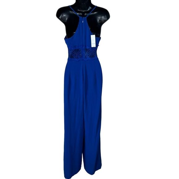 Bebe Desiree Hook & Eye Cobalt Blue Jumpsuit - Picture 15 of 15